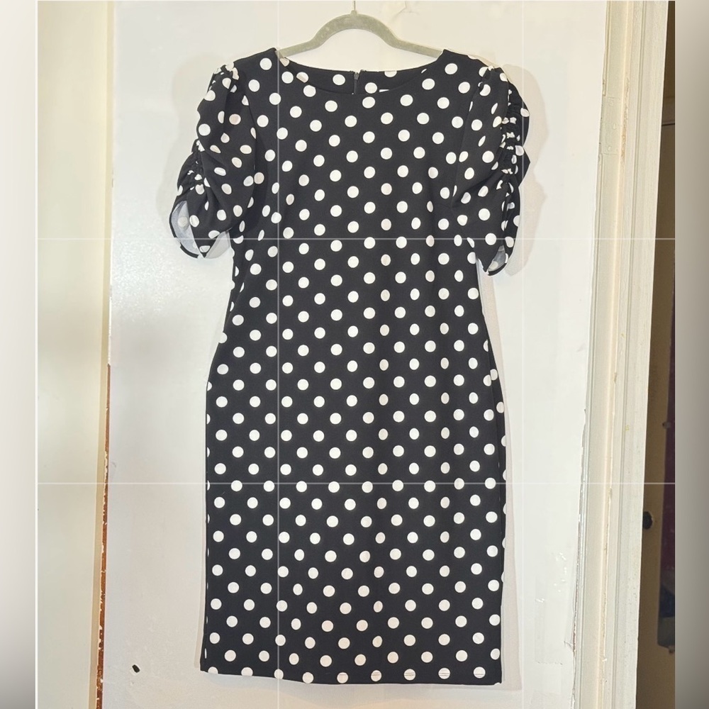 Shelby & Palmer Puffy Sleeve Polka Dot Shift Dress | Size 10
